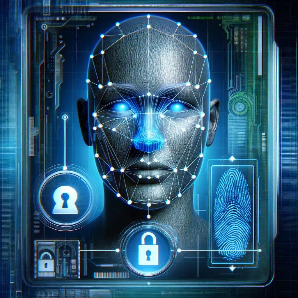 DALL·E 2024-04-04 14.49.49 - A digital interface showcasing a futuristic banking application with facial recognition technology for secure account access. The image depicts a slee