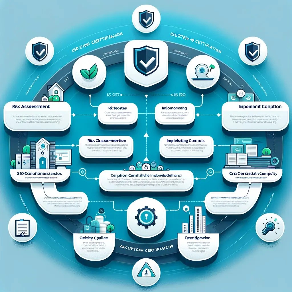 DALL·E 2024-05-31 17.31.17 - An infographic detailing the ISO 27001 certification process for a fintech company. The infographic should visually represent the steps involved, such